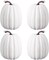 4 Pcs Carvable Halloween Thanksgiving Fall Large White Foam Pumpkins